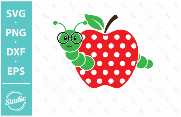 Apple Worm Graphics for Crafts & Branding