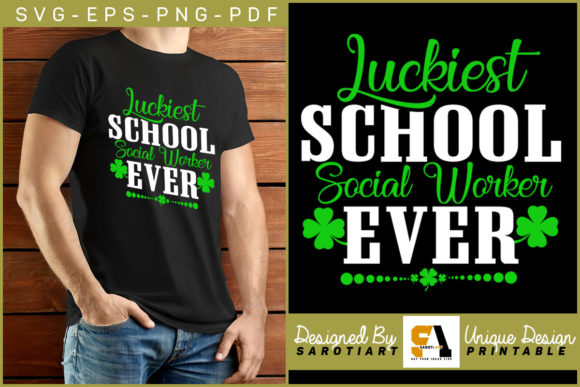 Luckiest School Social Worker Ever SVG for Crafts and Graphics