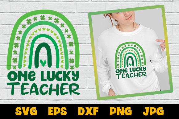 One Lucky Teacher SVG: Graphics for Crafts & Branding