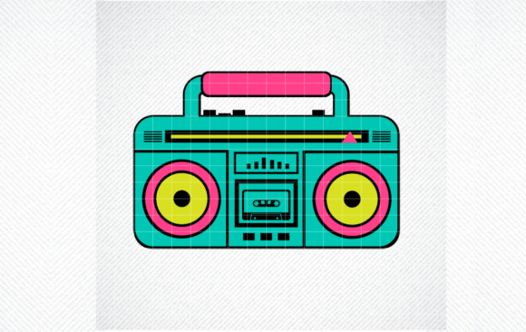 Retro Boombox SVG Review: 80s & 90s Style for Embroidery