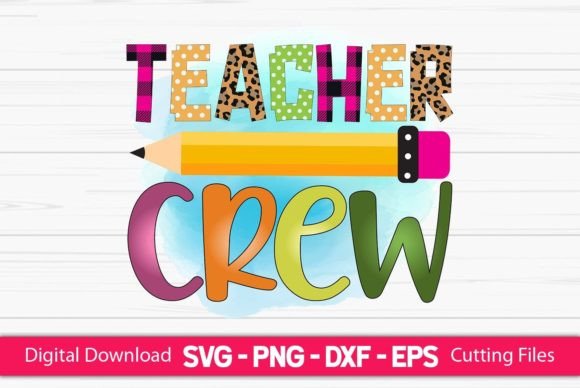 Teacher Crew Sublimation: Graphics for Crafts & Brands