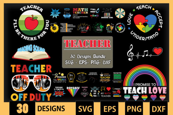 Teacher SVG Bundle: Graphics for Crafts & Blogs