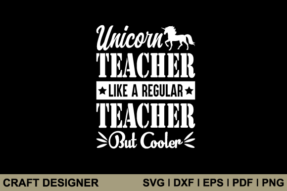 Unicorn Teacher SVG: Graphics for Crafts