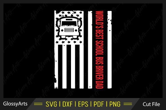 World's Best School Bus Driver Dad: SVG Graphics for Crafts