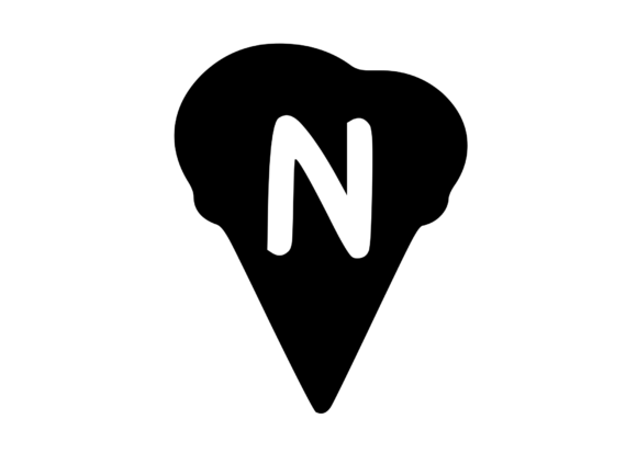 Yummy Ice Cream Cone with Mono N: Graphics for Crafts
